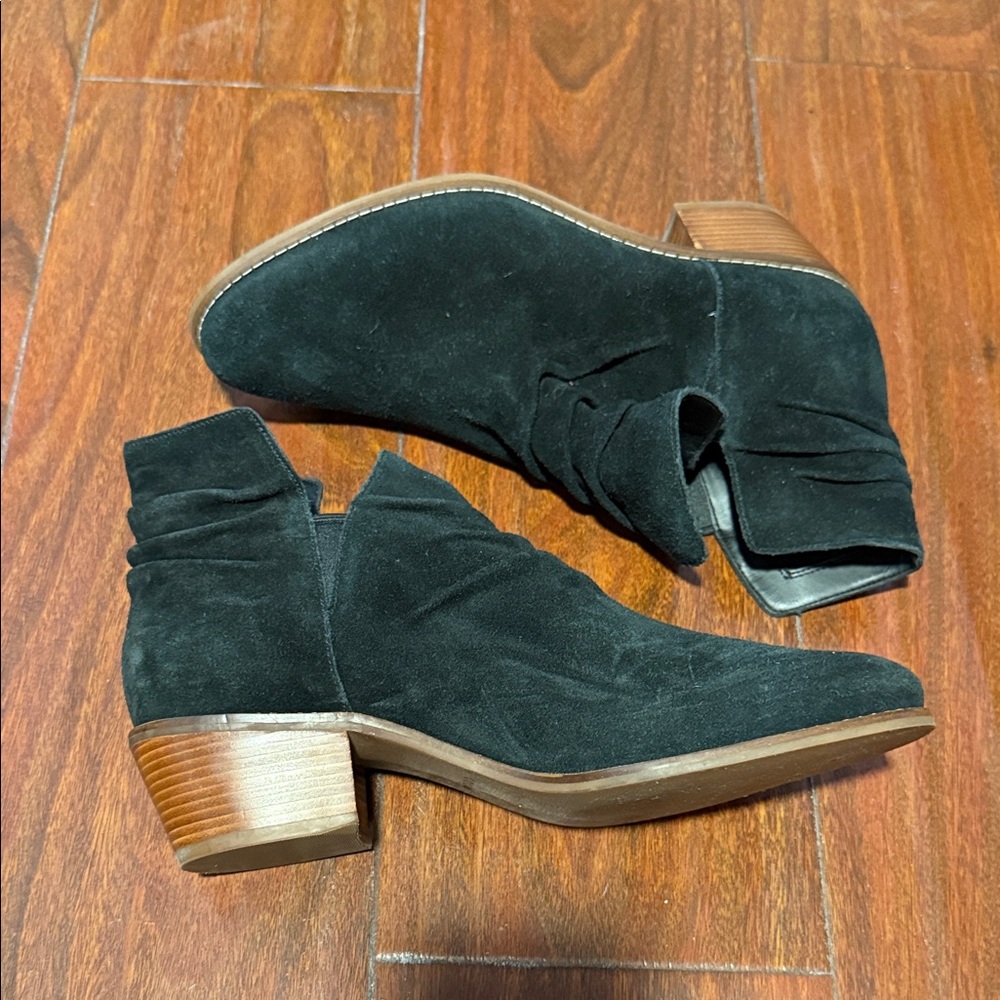 Cole Haan Black Suede Ankle Boots